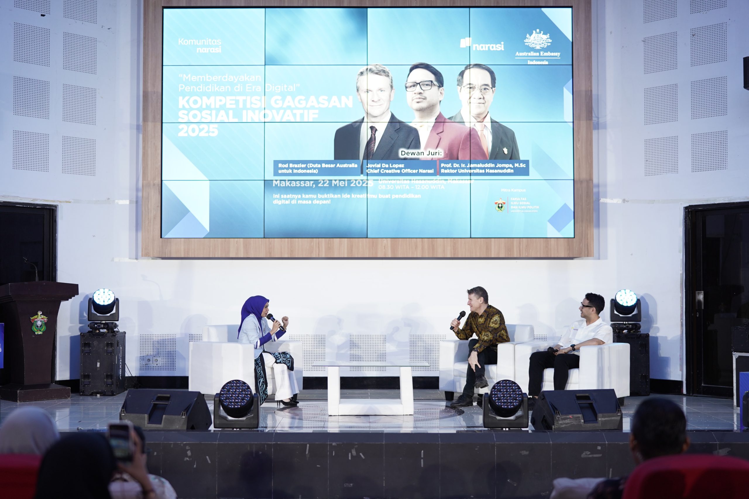 Buka Ruang Inovasi Pendidikan di Dunia Digital: FISIP UNHAS Gandeng Komunitas NARASI & Kedutaan Besar Australia dalam KGSI 2025